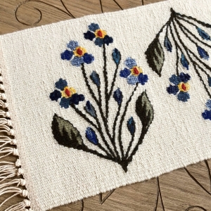 Carpetă 35x20 cm motiv flori de câmp albastre [1]