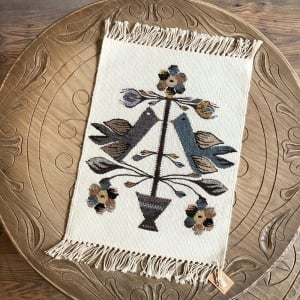 Handwoven Rug 45x30 cm - Tree of Life natural [0]