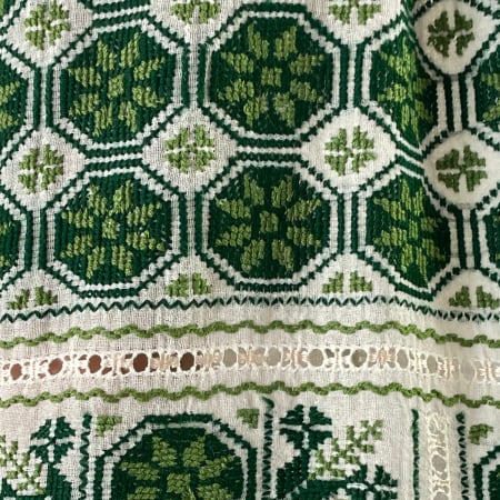 Romanian Blouse long sleeve motif The Wheel green [3]