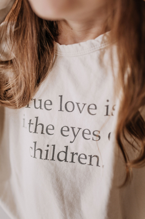 Bluză din bumbac moale, în stil minimalist, cu mesaj [2]