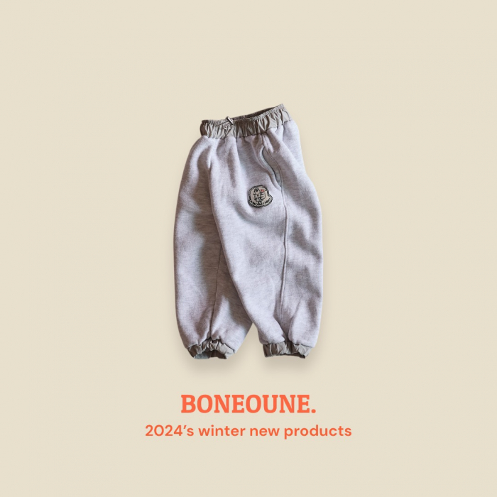 pantaloni copii jogger gri din bumbac captusiti [5]