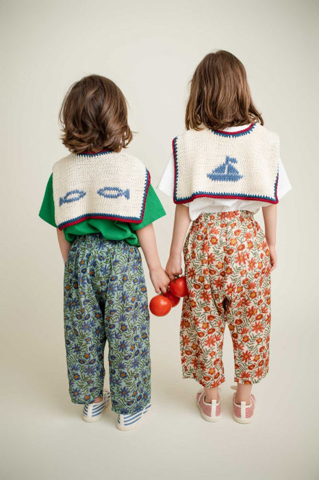 Pantaloni FLOWER BLUE [4]