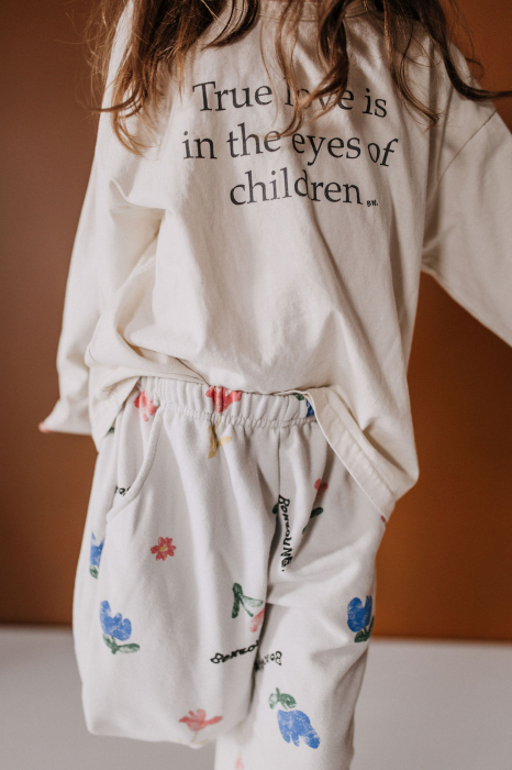 Pantaloni Realizați din bumbac, în stil minimalist, cu imprimeu floral [2]