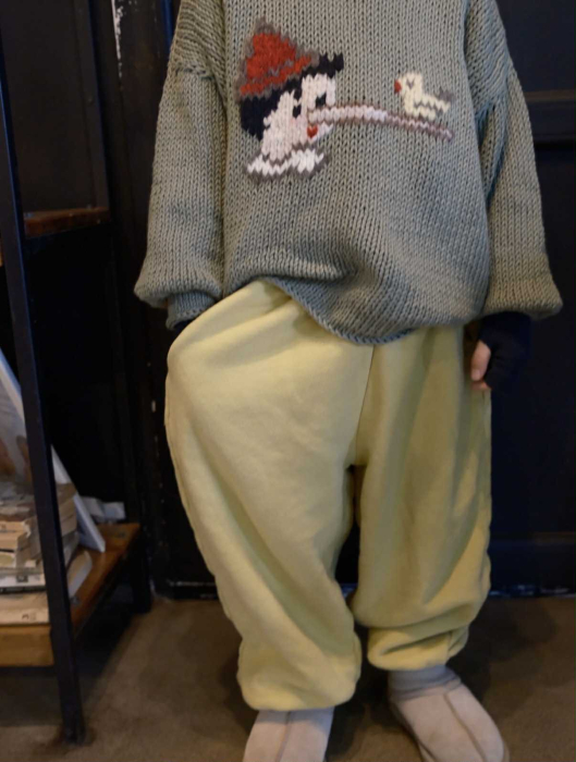 Jogger Yellow – pantaloni copii, fleece galben [3]