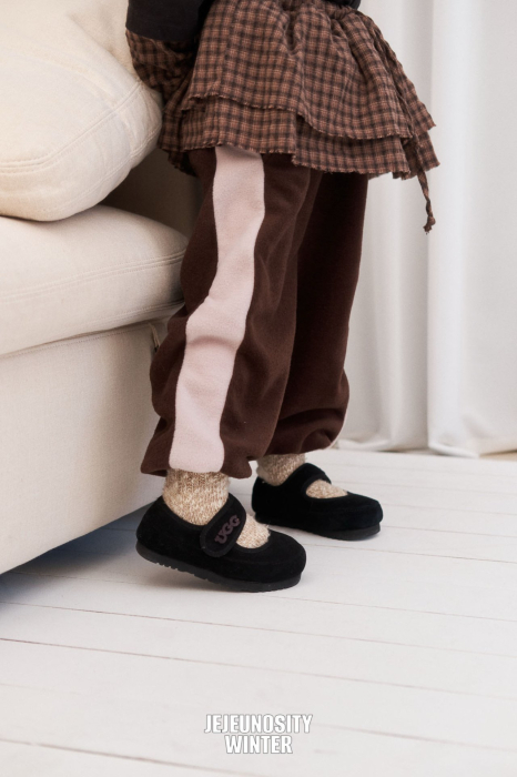 Plush Brown – pantaloni copii, fleece maro [4]