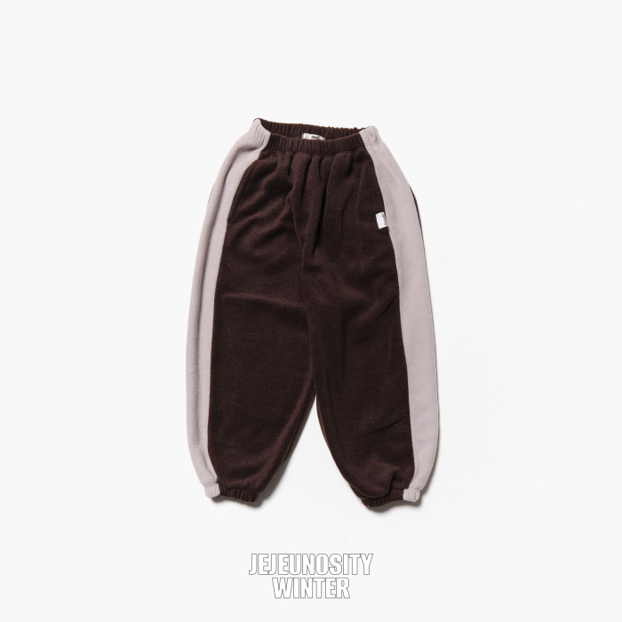 Plush Brown – pantaloni copii, fleece maro [3]