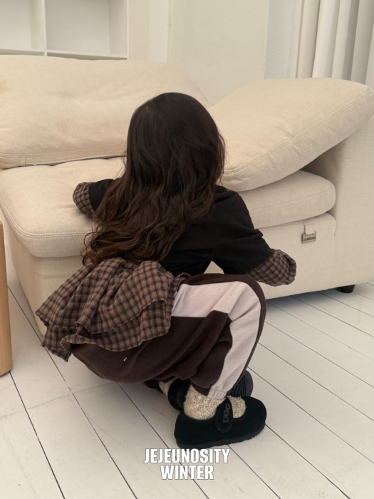 Plush Brown – pantaloni copii, fleece maro [5]