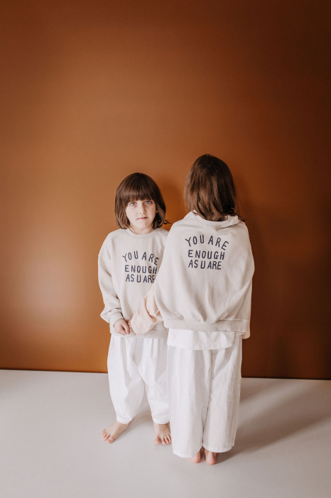 Pantaloni bumbac copii alb [5]