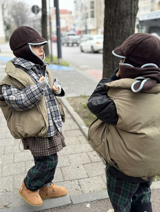 Vestă copii puf și pene [4]