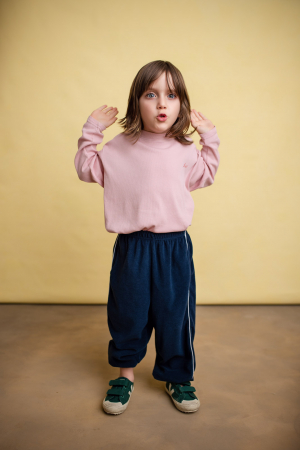 bluza bumbac rib roz