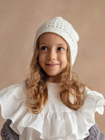 ACCESSORII - Boneta alba KNIT