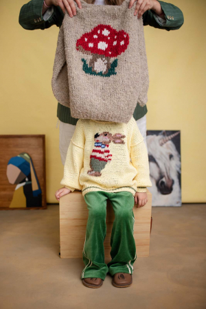 NANOU HANDMADE - Cardigan HANDMADE MUSHROOM