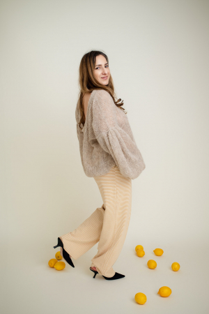 NANOU HANDMADE - Pantaloni MOM LOUNGE