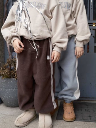 VIEW ALL - Plush Brown – pantaloni copii, fleece maro