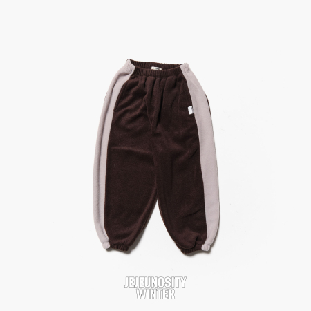 Plush Brown – pantaloni copii, fleece maro [2]