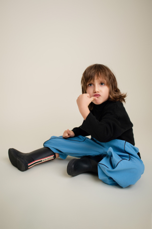 Pantaloni copii WINDBREAKER Blue – water resistant | Nanou [1]