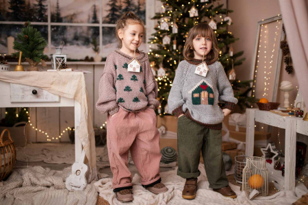 NANOU HANDMADE - PULOVAR LANA MERINOS ORGANIC HANDMADE COPII