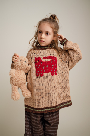 NANOU HANDMADE - Pulover HANDMADE LUCKY CAT bumbac copii | Nanou