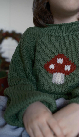 Pulover HANDMADE MUSHROOM -PE COMANDA [1]