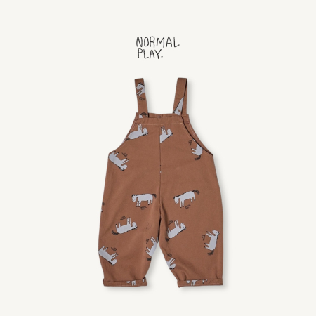 Salopetă Donkey bumbac bej imprimeu all-over | Nanou [6]