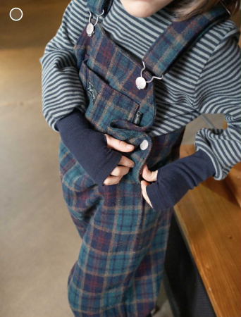 VIEW ALL - Winter Dream – salopetă copii din lână, tartan