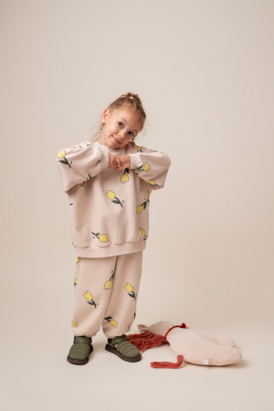 Set Yellow Flower Beige [1]