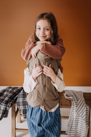 Vestă copii puf și pene [1]