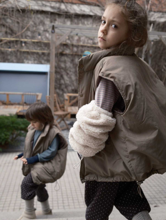 Vestă copii puf și pene [1]