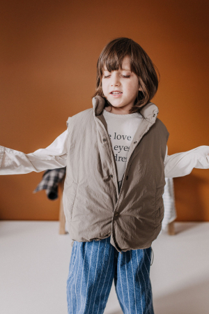 Vestă copii puf și pene [2]