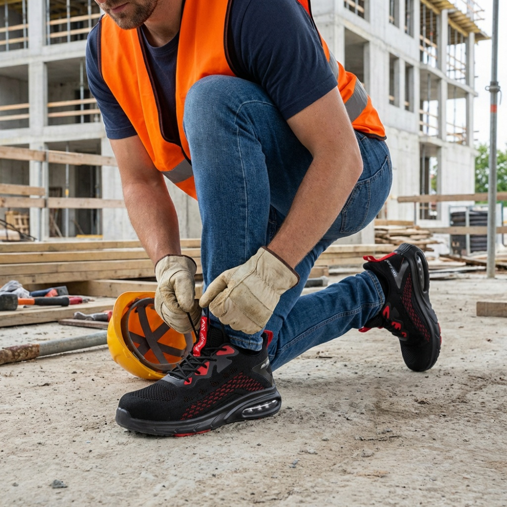 Adidasi de protectie cu bombeu metalic si talpa Airbag [3]