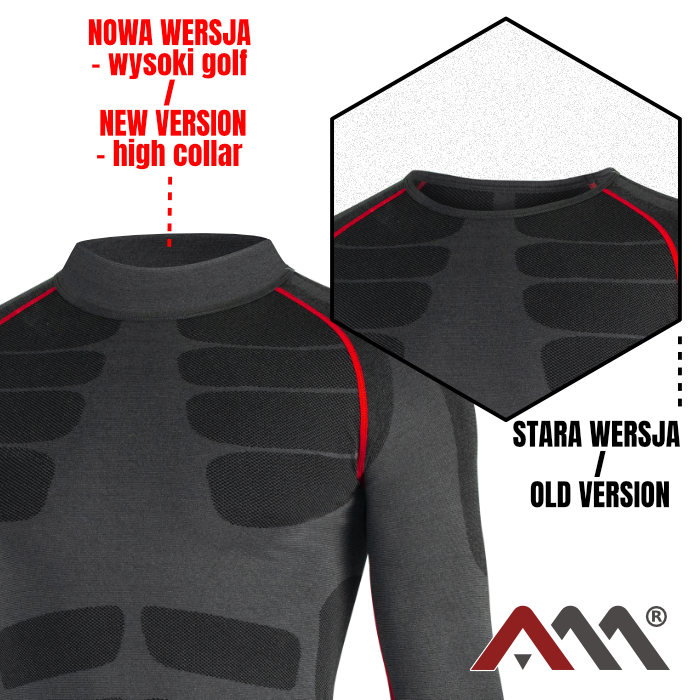 Bluza de corp termica Viken Extreme negru-grafit cu elemente roșii [6]