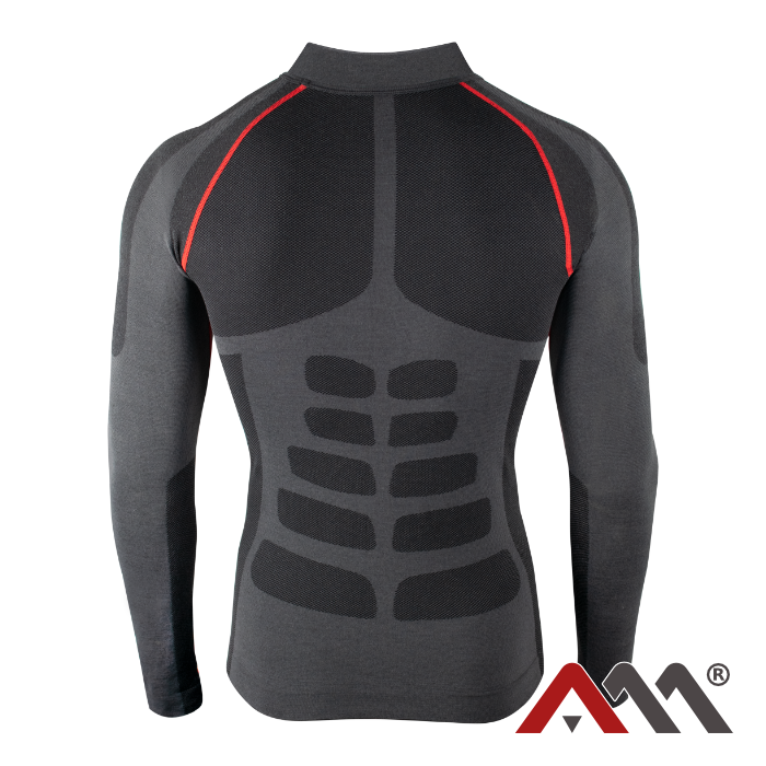 Bluza de corp termica Viken Extreme negru-grafit cu elemente roșii [5]