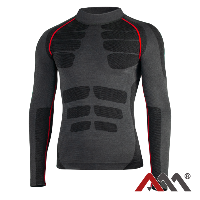 Bluza de corp termica Viken Extreme negru-grafit cu elemente roșii [4]