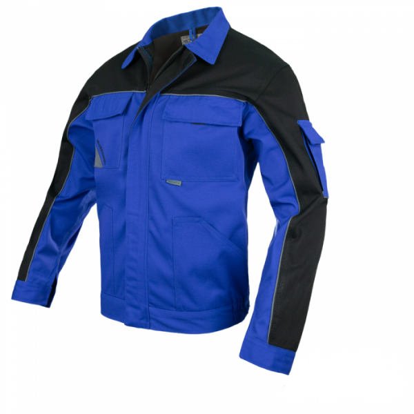 Jacheta de lucru din tercot, Professional, combinatie albastru+negru [1]