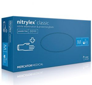 Manusi nitril albastre, nepudrate, cutie 100 buc NITRYLEX CLASSIC [1]