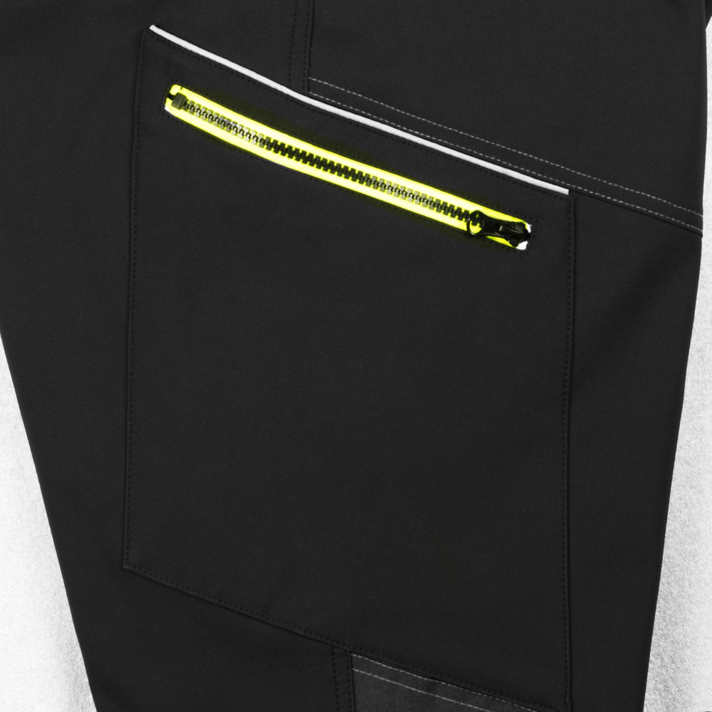 Pantaloni de lucru cu piept Universal din Softshel cu elemente reflectorizante [2]