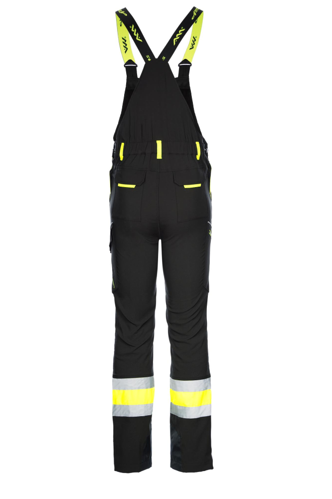 Pantaloni de lucru cu piept Universal din Softshel cu elemente reflectorizante [5]