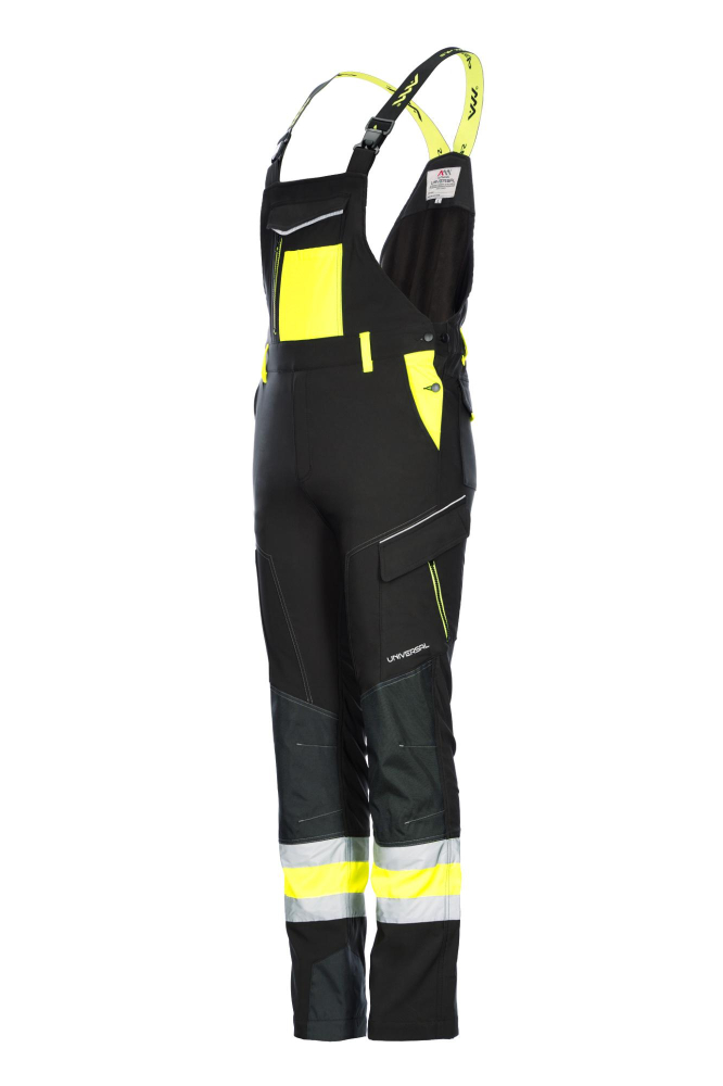 Pantaloni de lucru cu piept Universal din Softshel cu elemente reflectorizante [6]