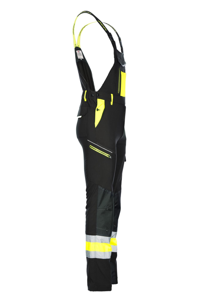 Pantaloni de lucru cu piept Universal din Softshel cu elemente reflectorizante [10]