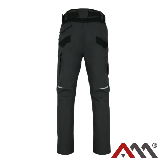 Pantaloni de lucru LEMARS din material Ripstop gri cu negru [3]