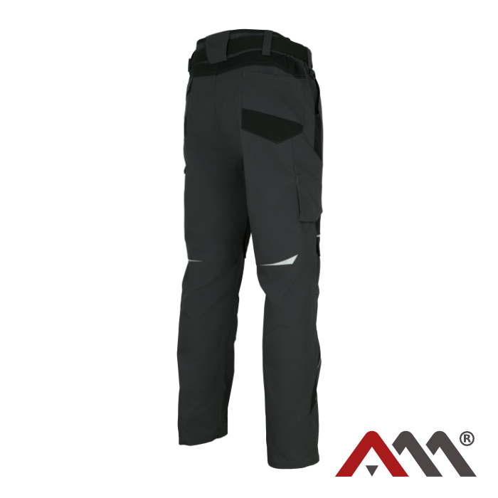 Pantaloni de lucru LEMARS din material Ripstop gri cu negru [4]
