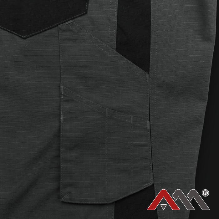 Pantaloni de lucru LEMARS din material Ripstop gri cu negru [7]