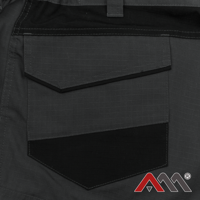 Pantaloni de lucru LEMARS din material Ripstop gri cu negru [12]