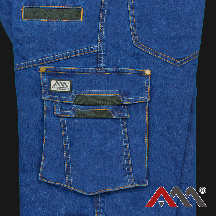 Pantaloni scurti de lucru Jeans Stretch Slim blue [8]