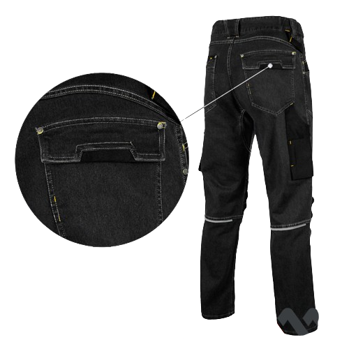 Pantaloni de lucru NEO Jeans Stretch Slim negri [5]