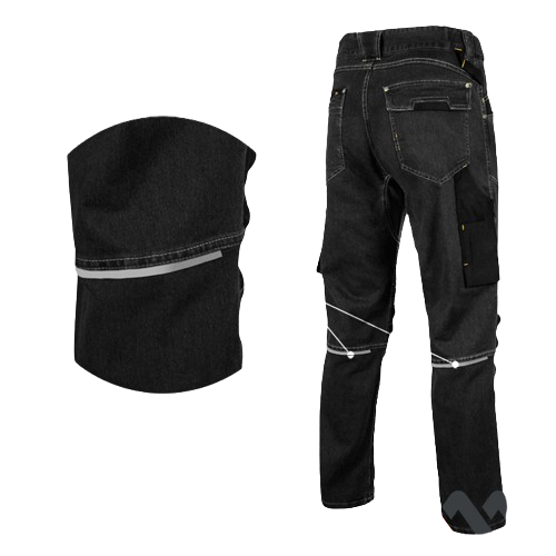 Pantaloni de lucru NEO Jeans Stretch Slim negri [4]