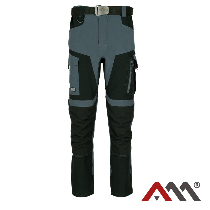 Pantaloni talie softshel de vara gri cu negru [3]
