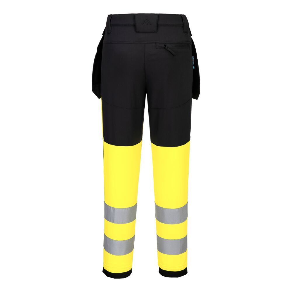 Pantaloni talie unisex Hi-Vis negru cu banda reflectorizanta [2]