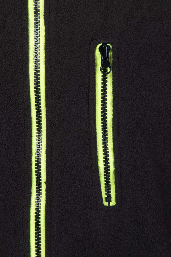 Polar/Hanorac Rival din fleece negru/galben si banda reflectorizanta [6]
