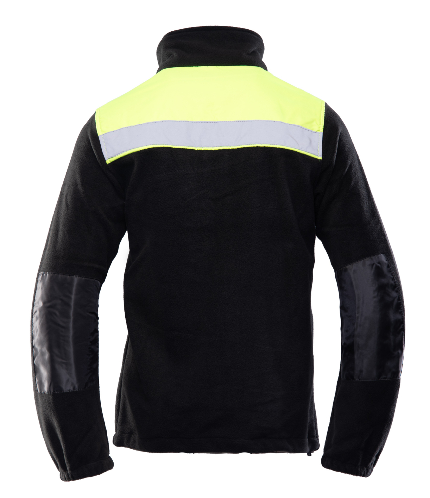 Polar/Hanorac Rival din fleece negru/galben si banda reflectorizanta [4]